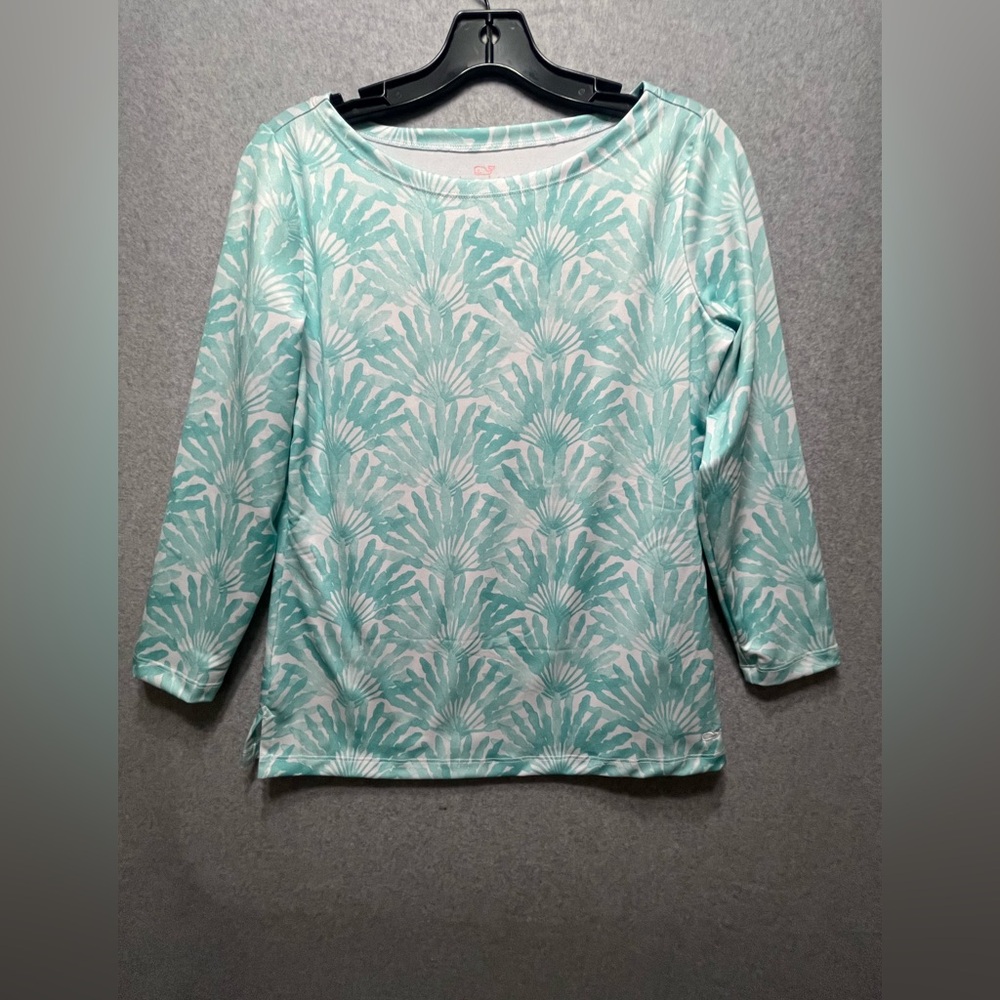 Vineyard Vines Teal Sun Shirt XS Performance